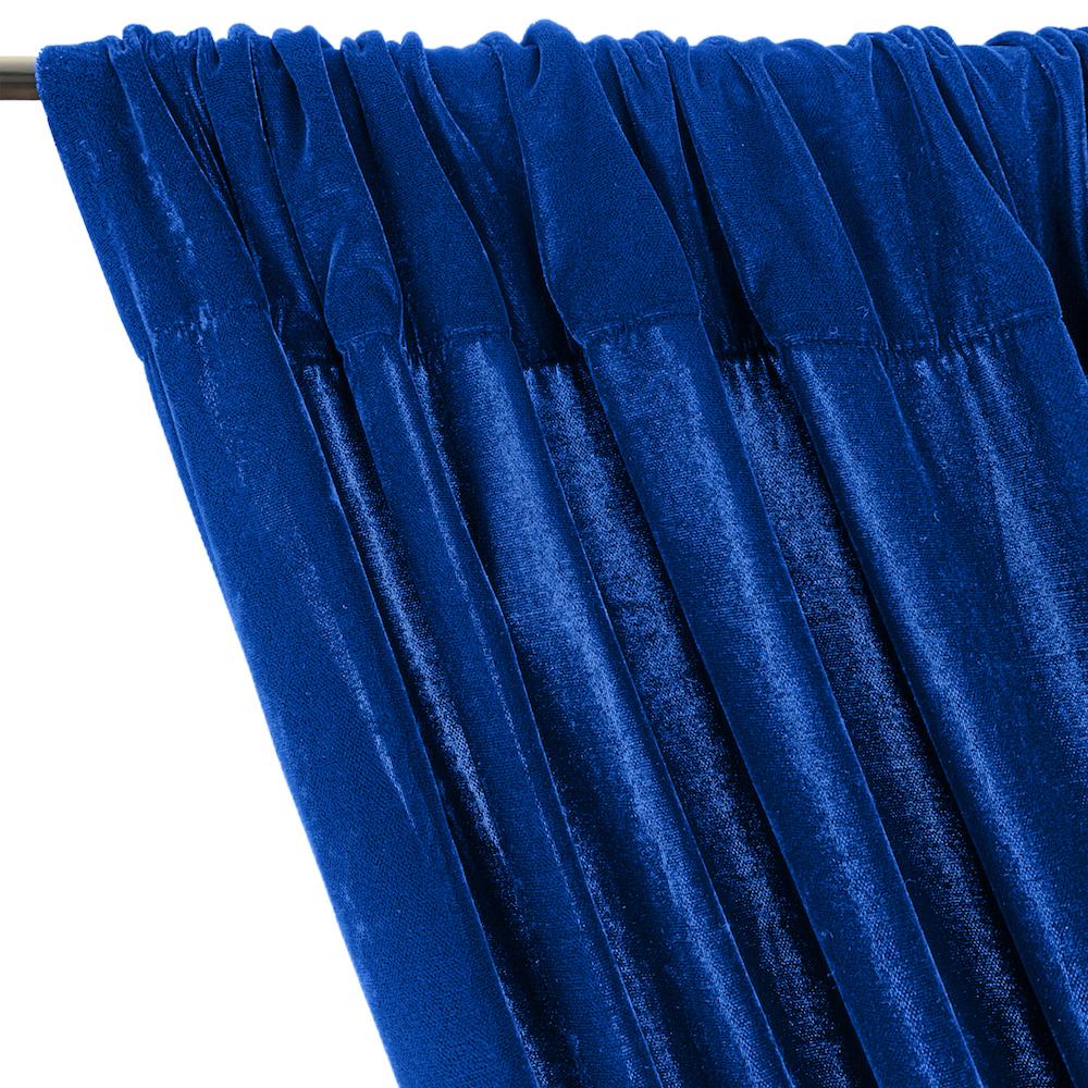 Micro Velvet Rod Pocket Curtains - Turquoise - Image 2