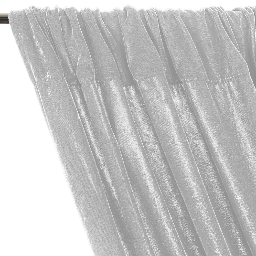 Micro Velvet Rod Pocket Curtains (All Colors Available) - White - Image 2
