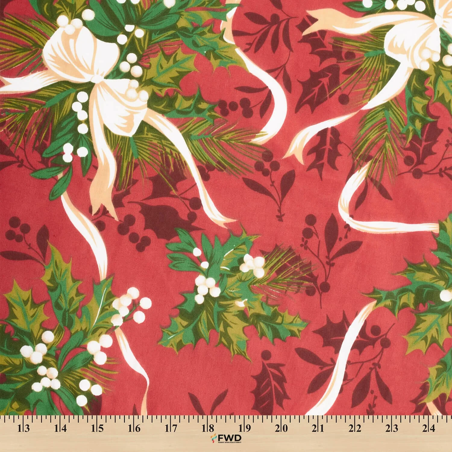 Mistletoe Print Broadcloth - Image 4