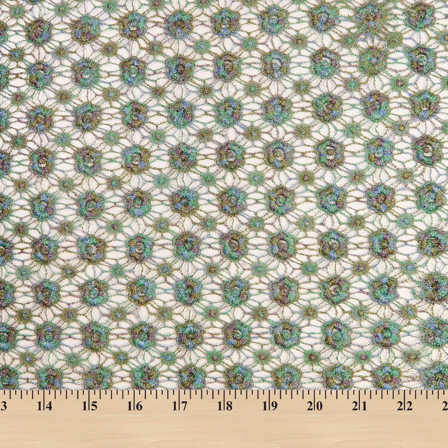Multi-Color Metallic Yarn Chemical Lace - Image 9