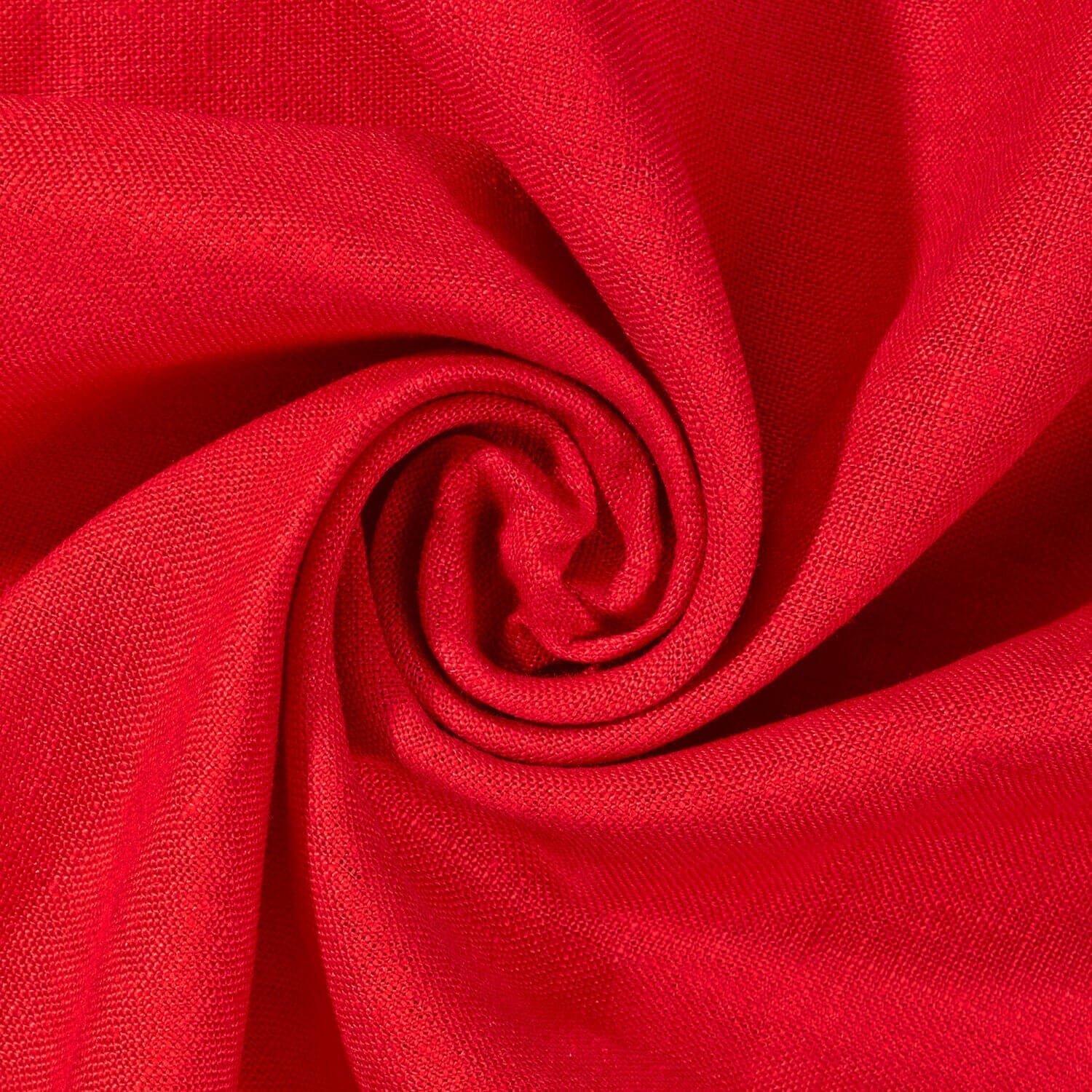 Yorkshire Natural Linen Rod Pocket Curtains - Red - Image 3