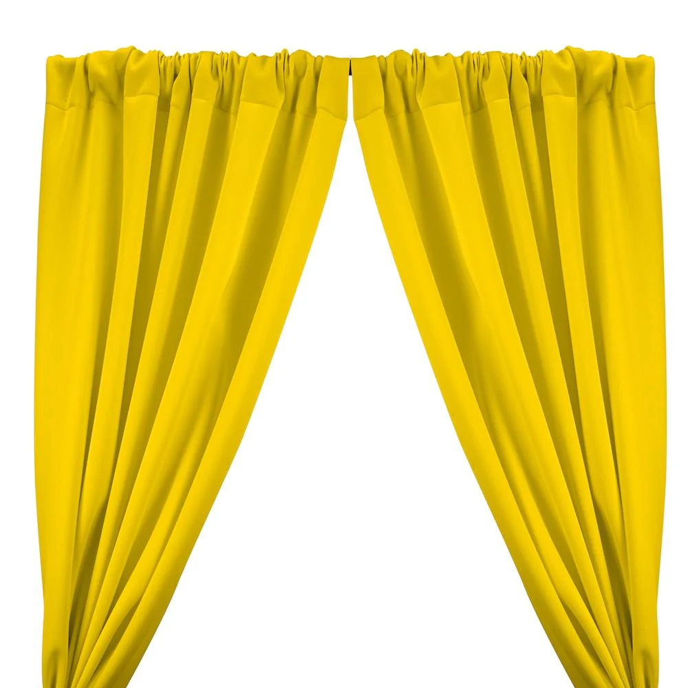 Neoprene Scuba Rod Pocket Curtains - Sunflower Yellow