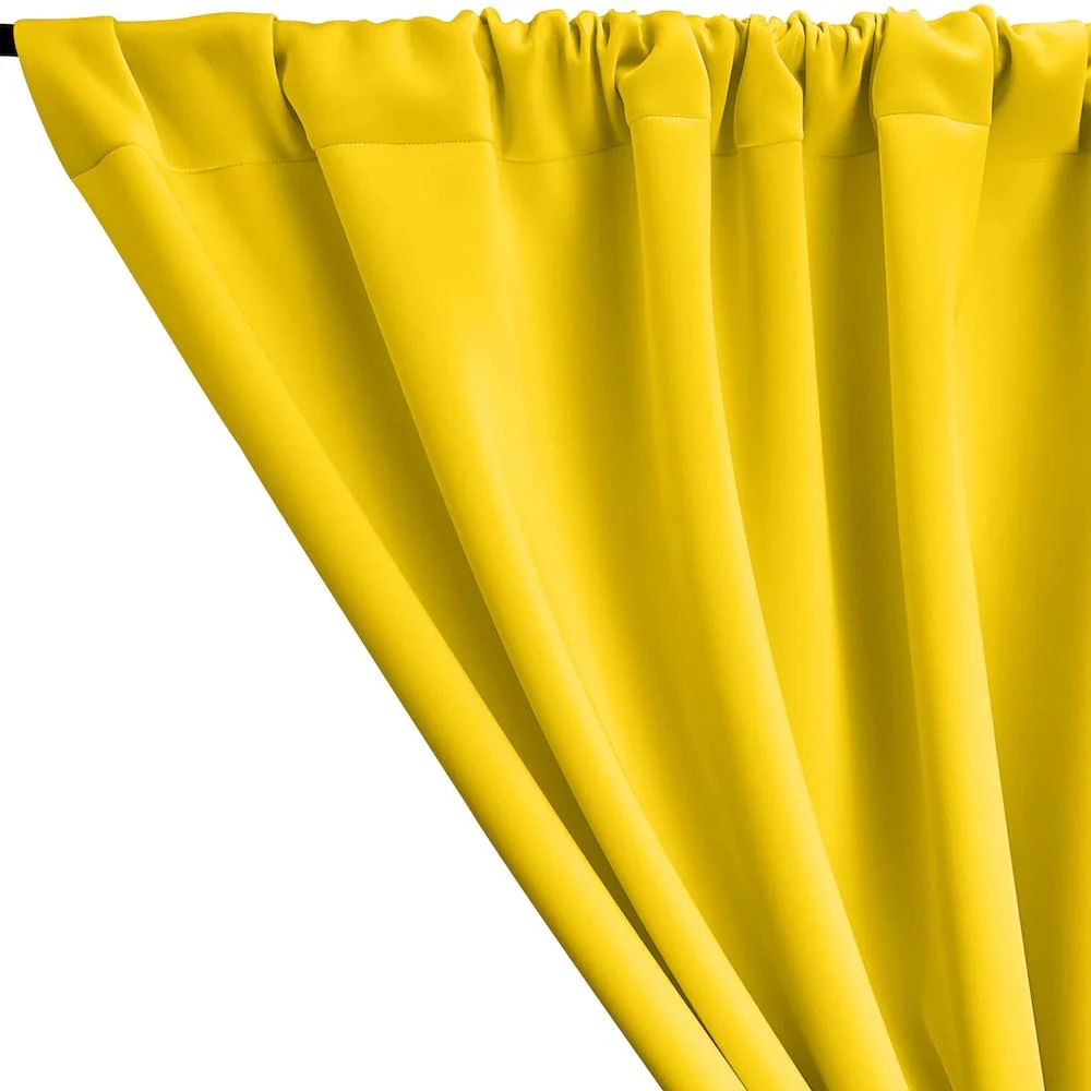 Neoprene Scuba Rod Pocket Curtains - Sunflower Yellow - Image 2