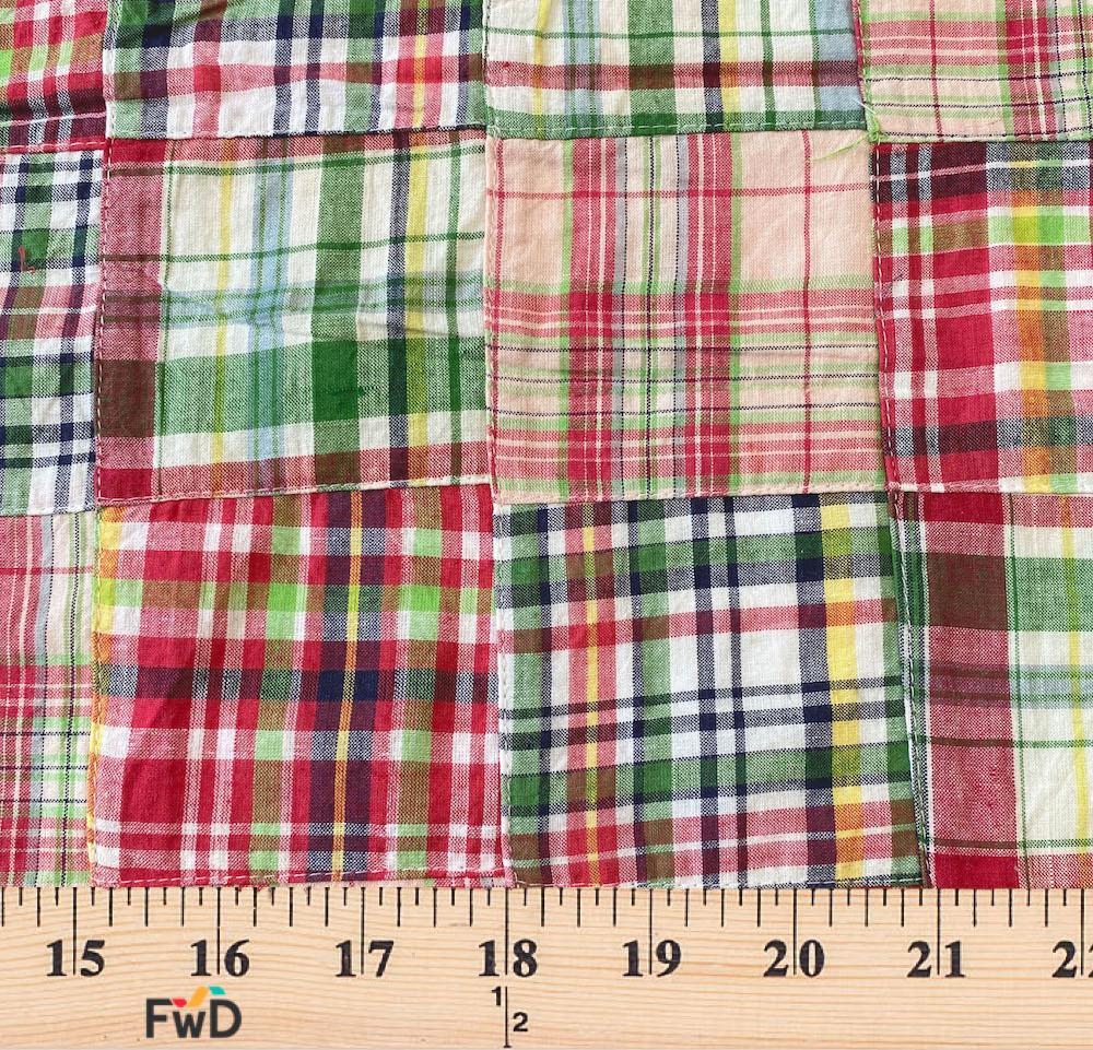 Patchwork Nantucket Madras Plaid Fabric - Sebastian - Image 4