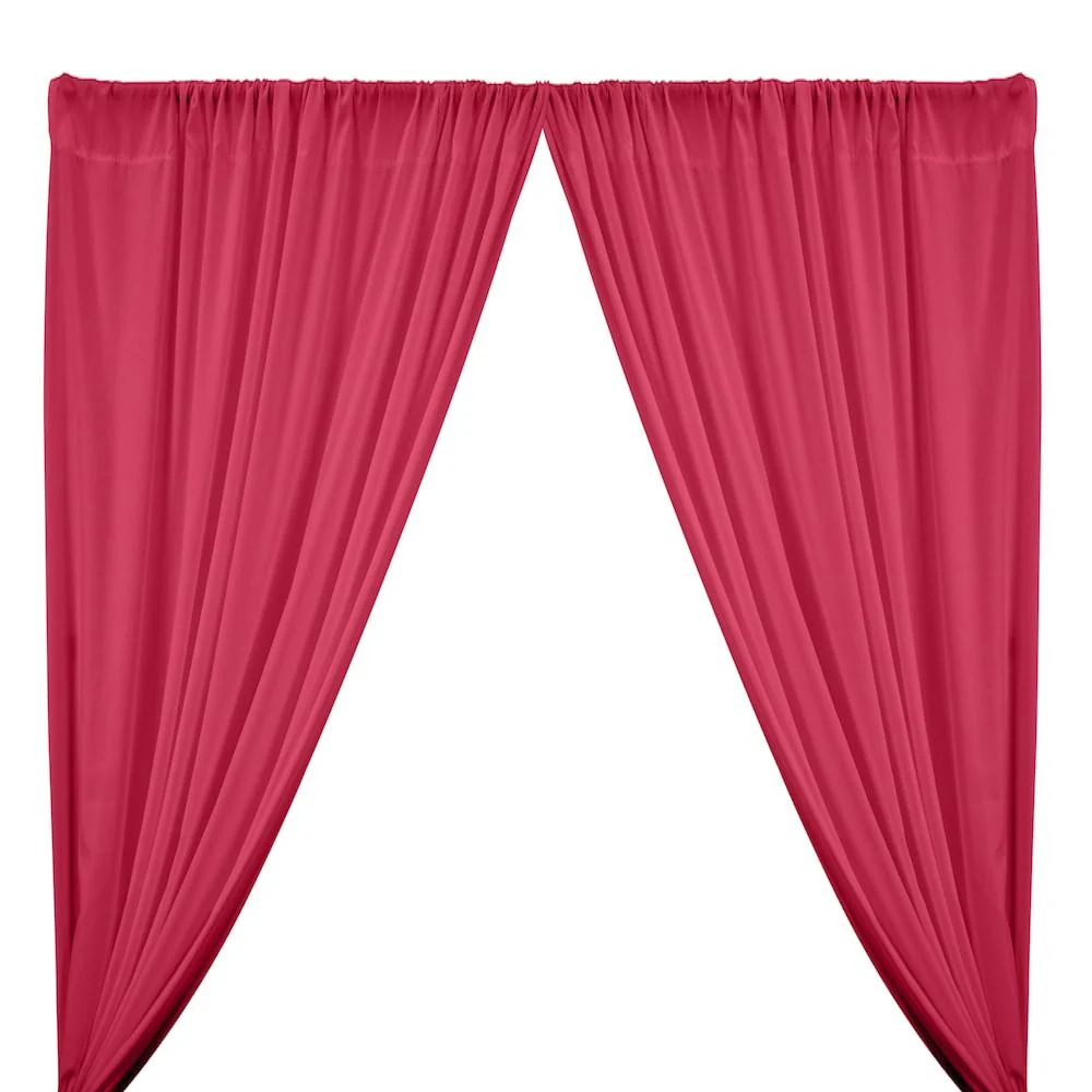 Peachskin Rod Pocket Curtains - Fuchsia