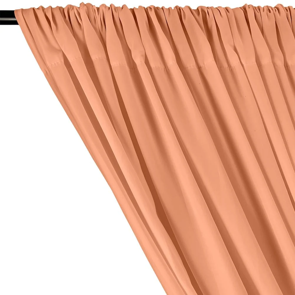 Peachskin Rod Pocket Curtains - Peach - Image 2