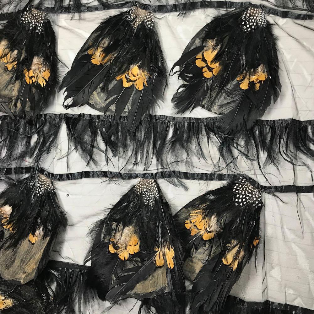 Pheasant Feather Patches on Poly Mesh - Image 2