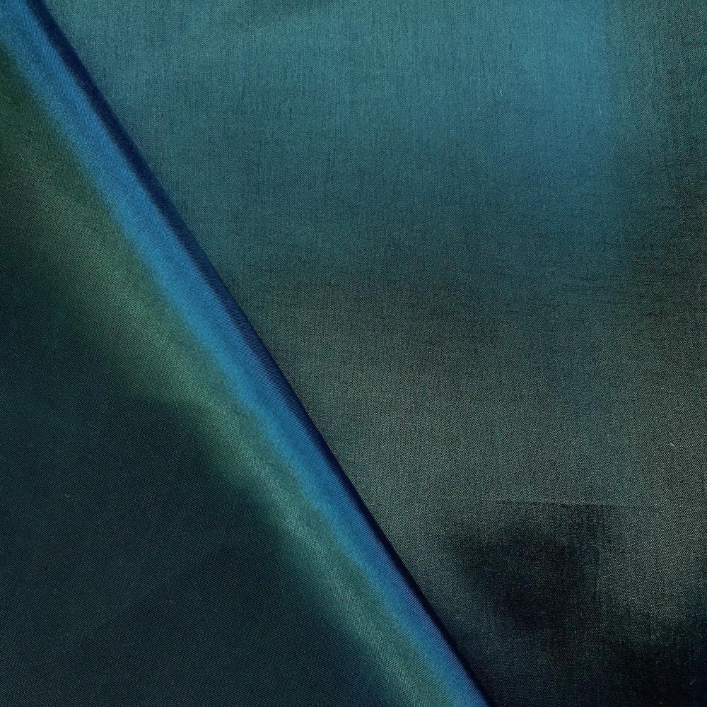 Poly China Silk Lining Rod Pocket Curtains - Teal - Image 3