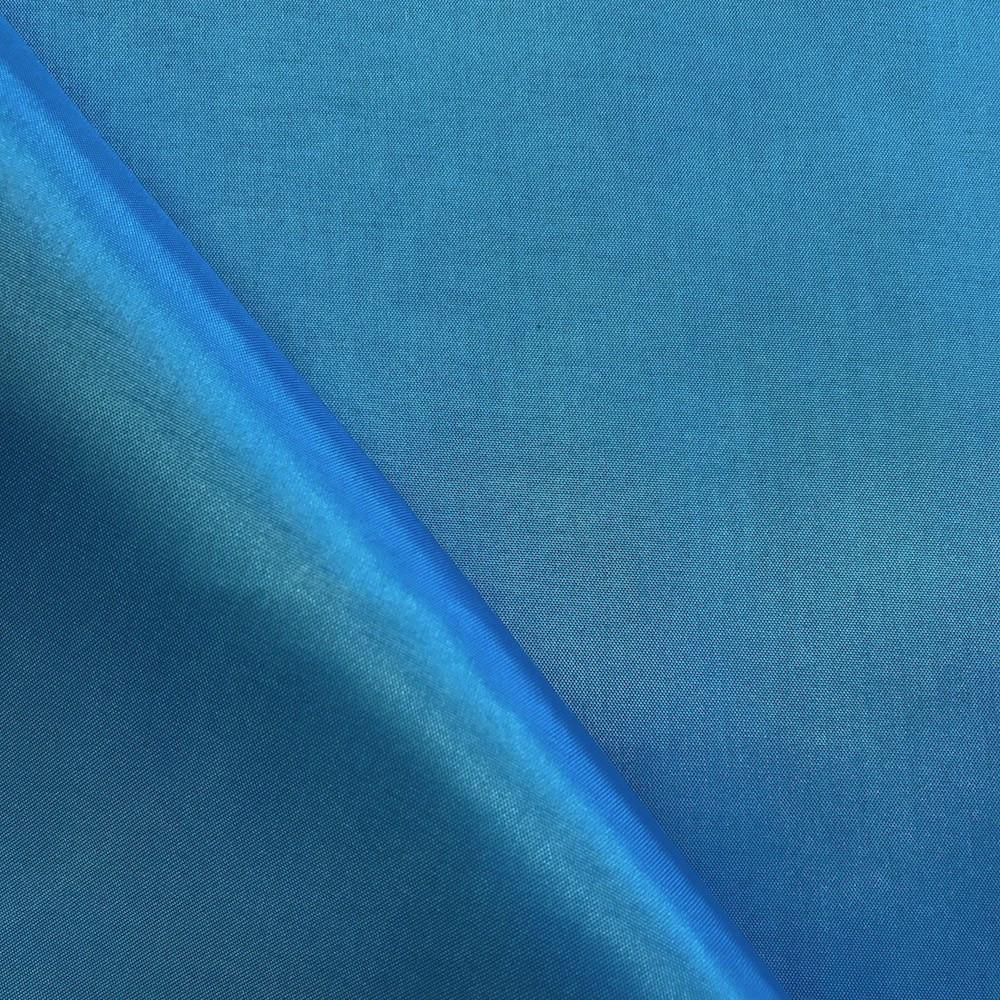 Poly China Silk Lining Rod Pocket Curtains - Turquoise - Image 3