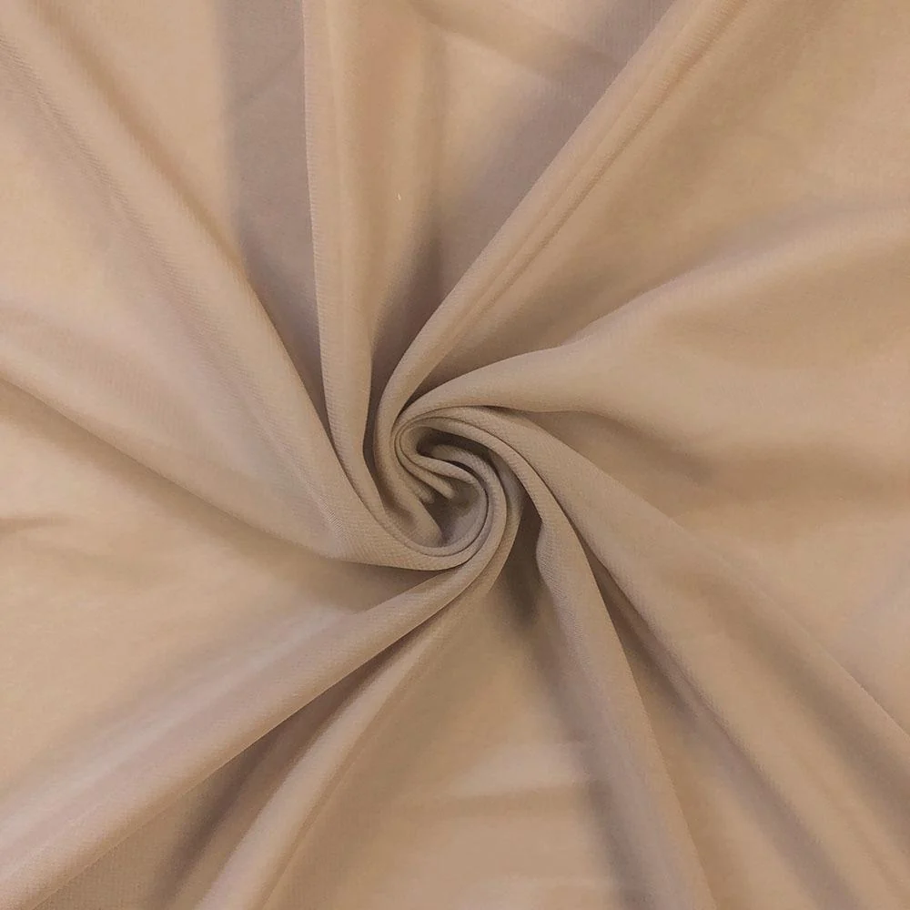 Polyester Chiffon Rod Pocket Curtains - Sand - Image 4