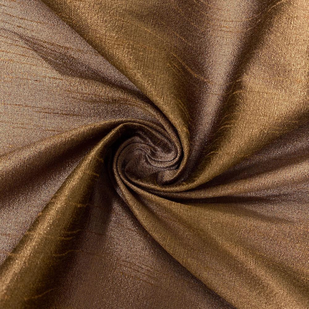 Polyester Dupioni Rod Pocket Curtains - Bronze 117 - Image 3
