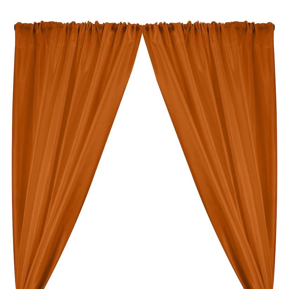 Polyester Dupioni Rod Pocket Curtains - Copper 34