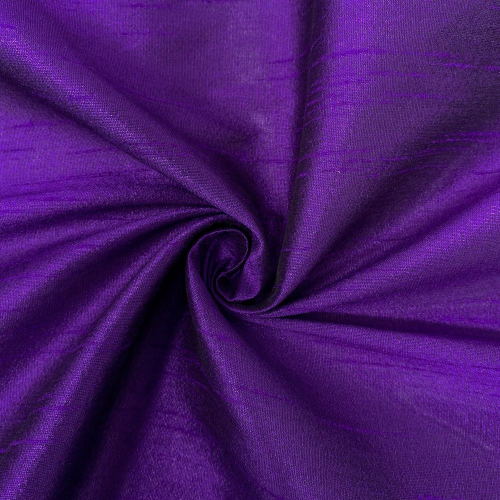 Polyester Dupioni Rod Pocket Curtains - Purple 55 - Image 3