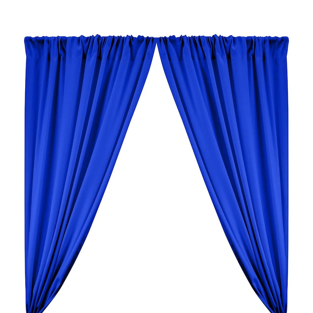 Poplin (110 Inch) Rod Pocket Curtains - Royal Blue