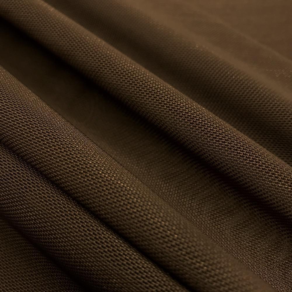 Power Mesh Rod Pocket Curtains - Brown - Image 3
