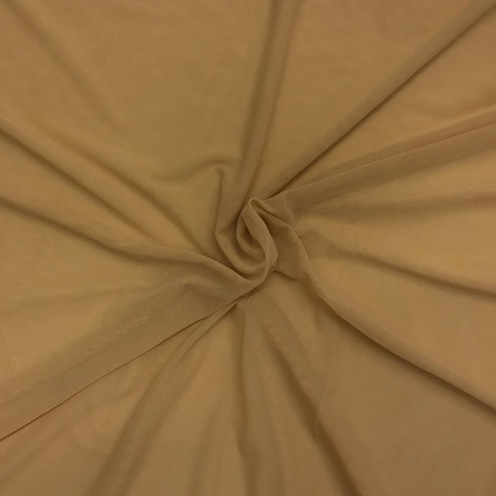 Power Mesh Rod Pocket Curtains - Camel - Image 3