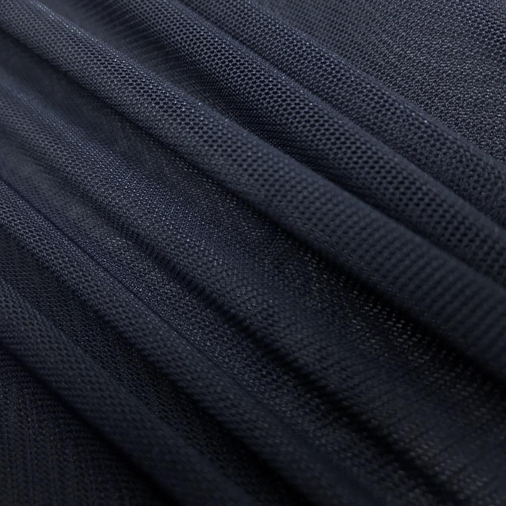 Power Mesh Rod Pocket Curtains - Navy Blue - Image 3