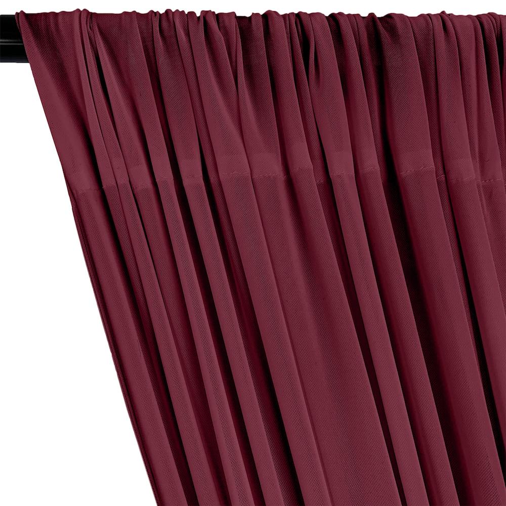 Power Mesh Rod Pocket Curtains - Raspberry - Image 2