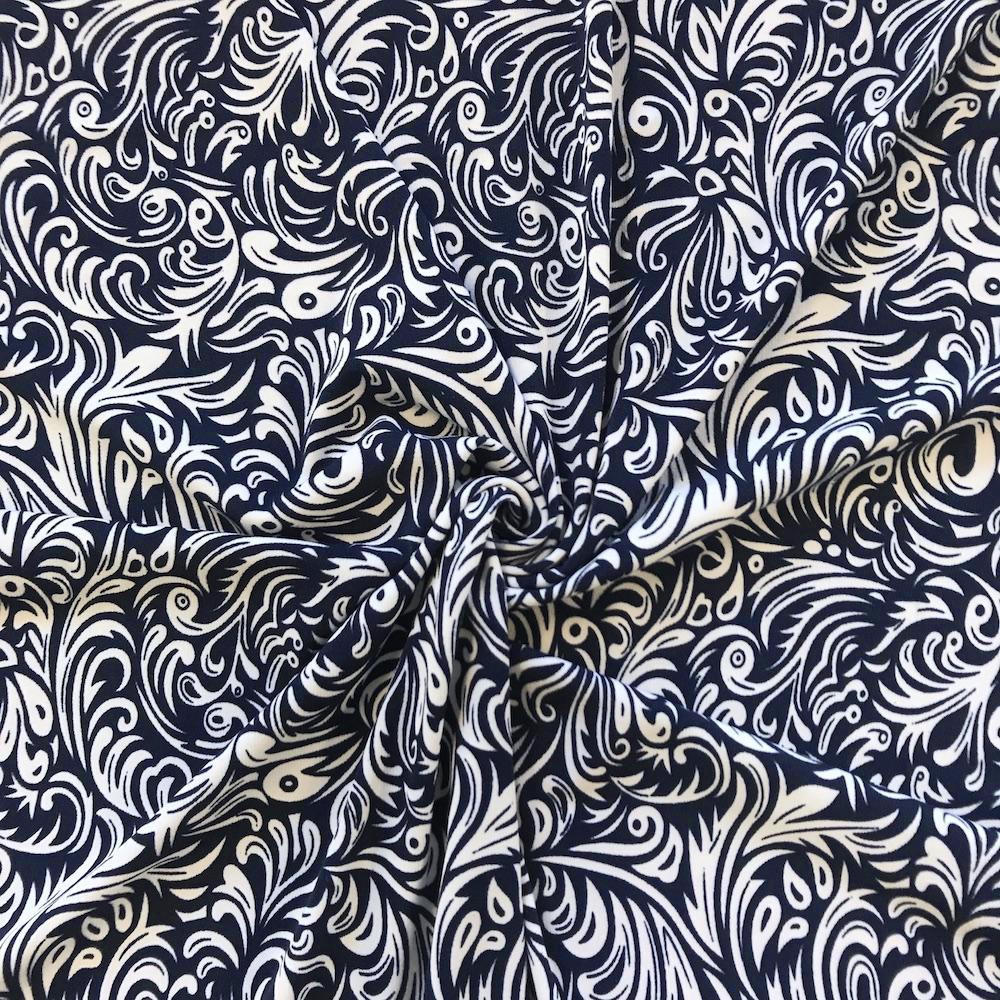 Ella Navy Blue Printed ITY (12-1) - Image 3