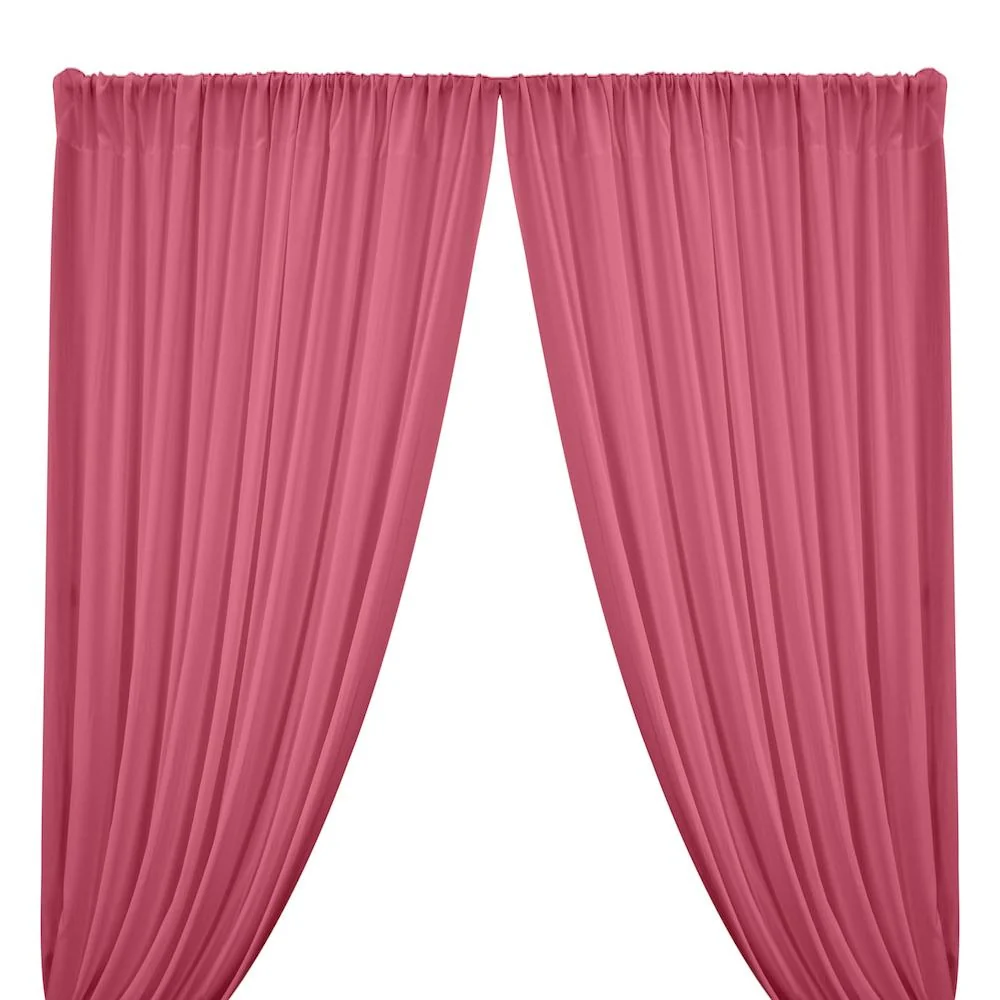 Rayon Challis Rod Pocket Curtains - Dusty Rose