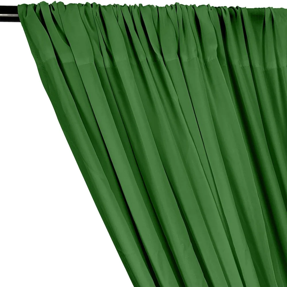 Rayon Challis Rod Pocket Curtains - Kelly Green - Image 2