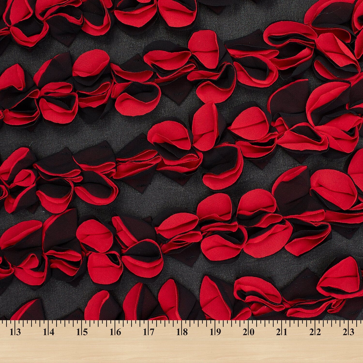 Ruffled Bulbs Embroidered on Chiffon - Image 4