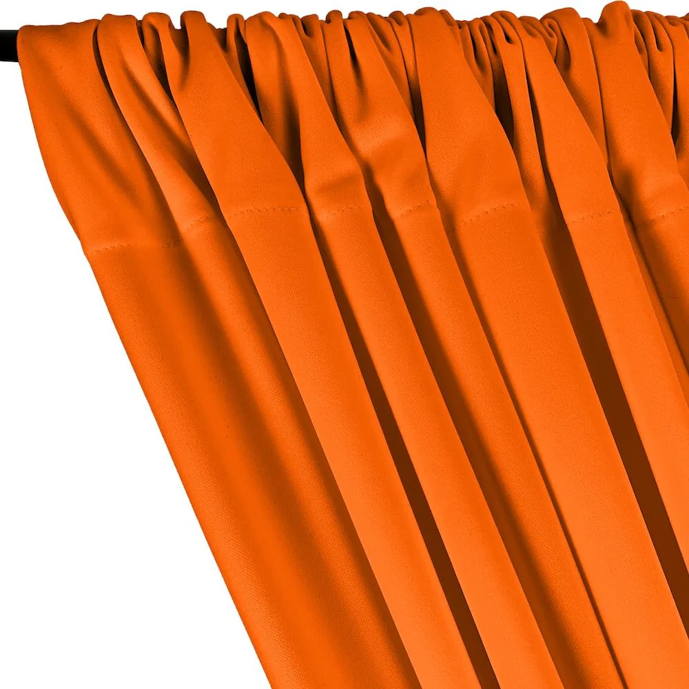 Scuba Double Knit Rod Pocket Curtains - Orange - Image 2