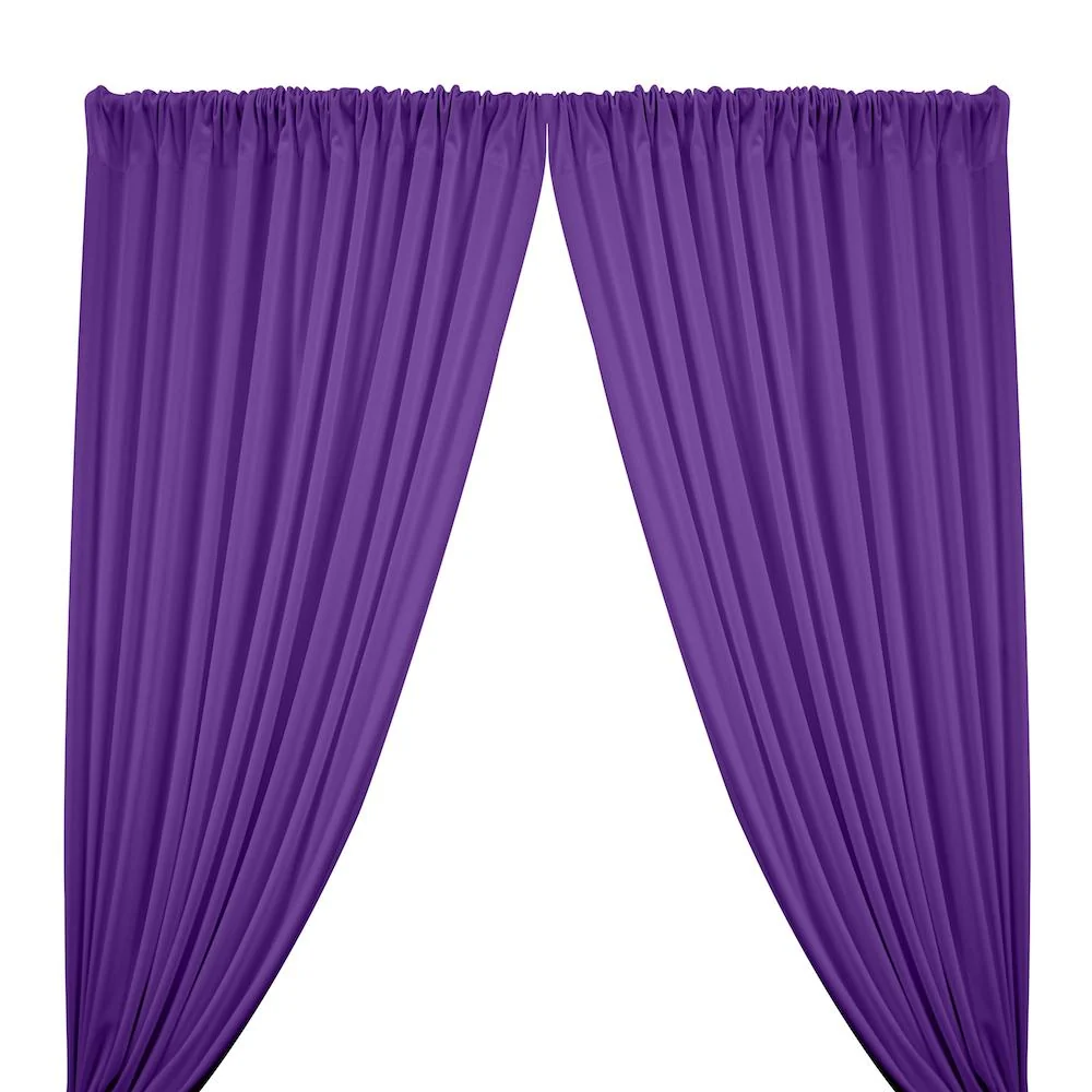 Scuba Double Knit Rod Pocket Curtains - Purple