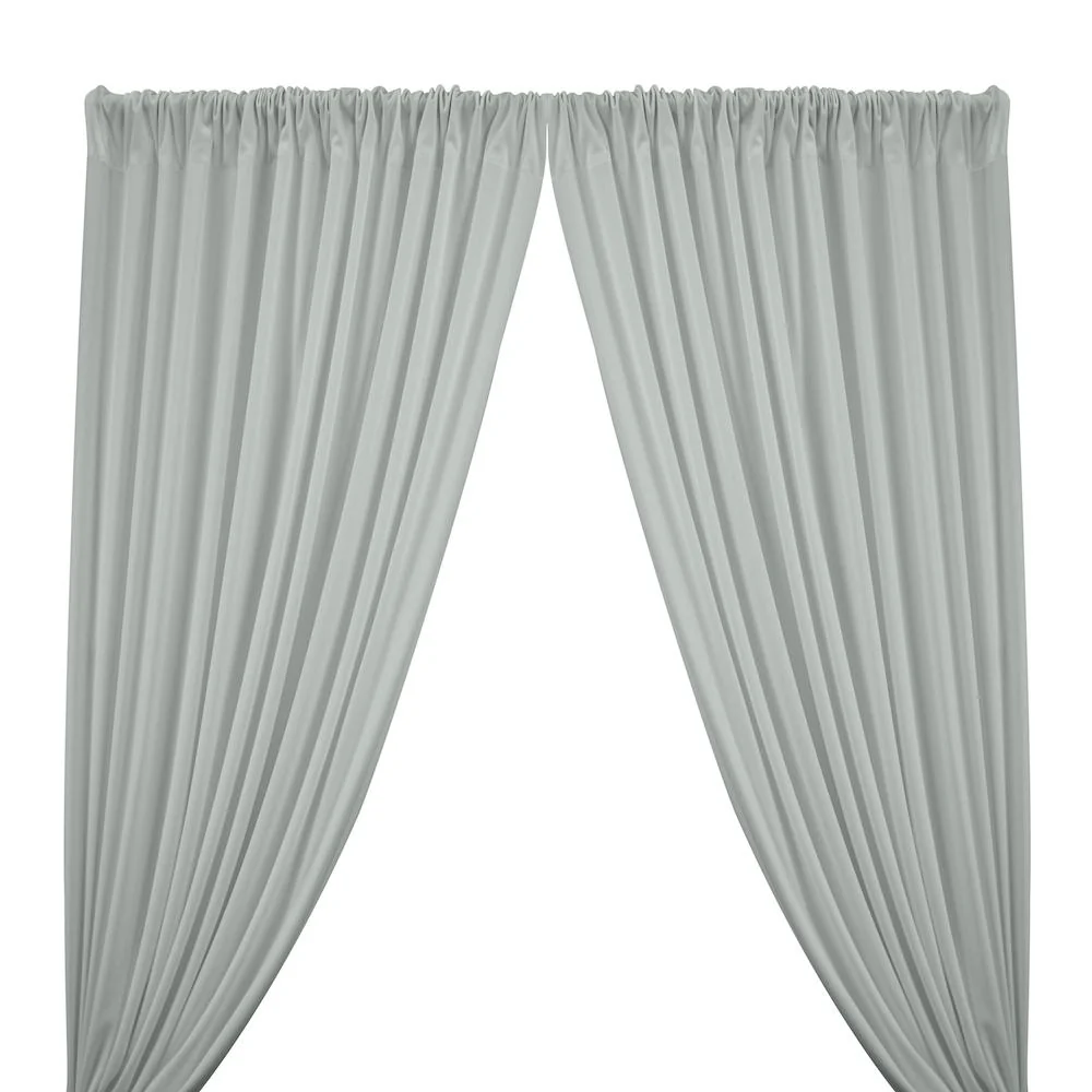 Scuba Double Knit Rod Pocket Curtains - Silver