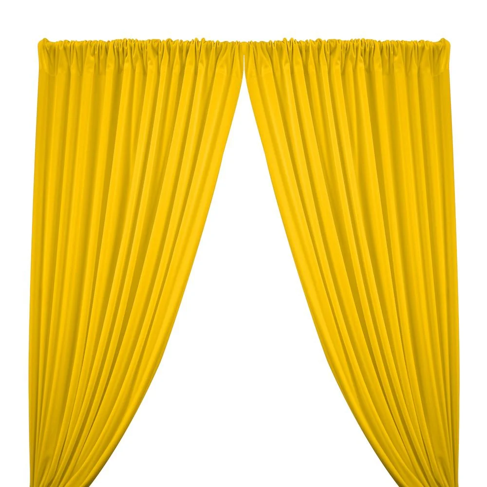 Scuba Double Knit Rod Pocket Curtains - Yellow