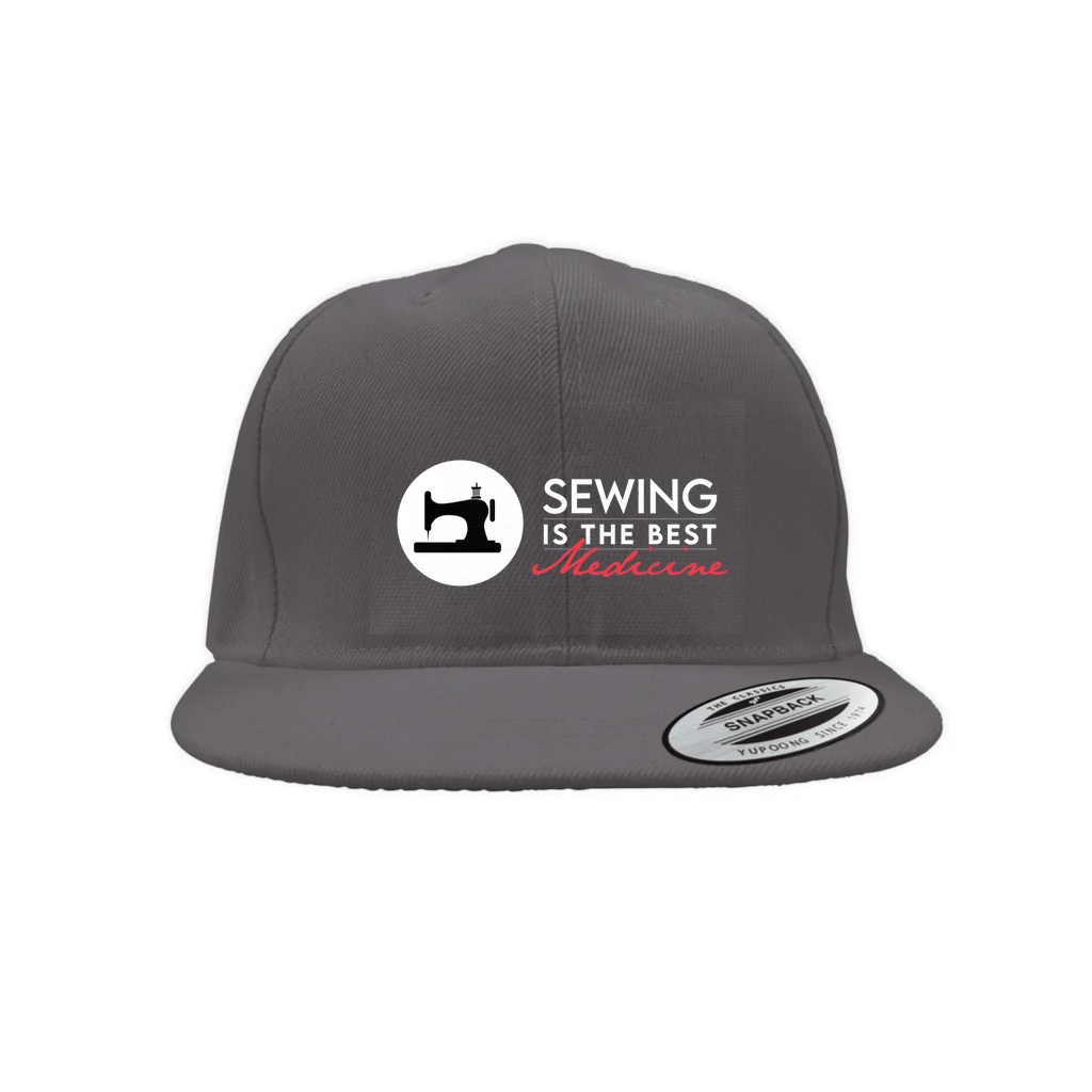 Sewing Is The Best Medicine Snapback Cap - Image 3
