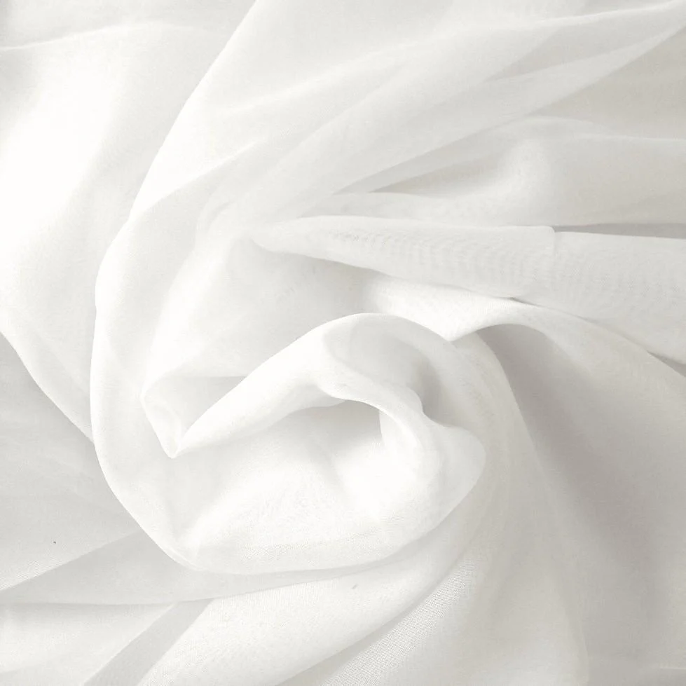 Sheer Voile Fire Retardant Rod Pocket Curtains (All Colors Available) - White - Image 3