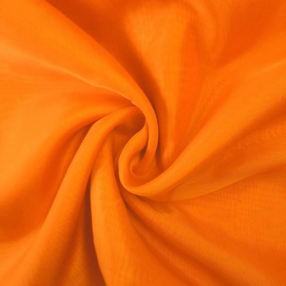Sheer Voile Rod Pocket Curtains - Neon Orange - Image 3