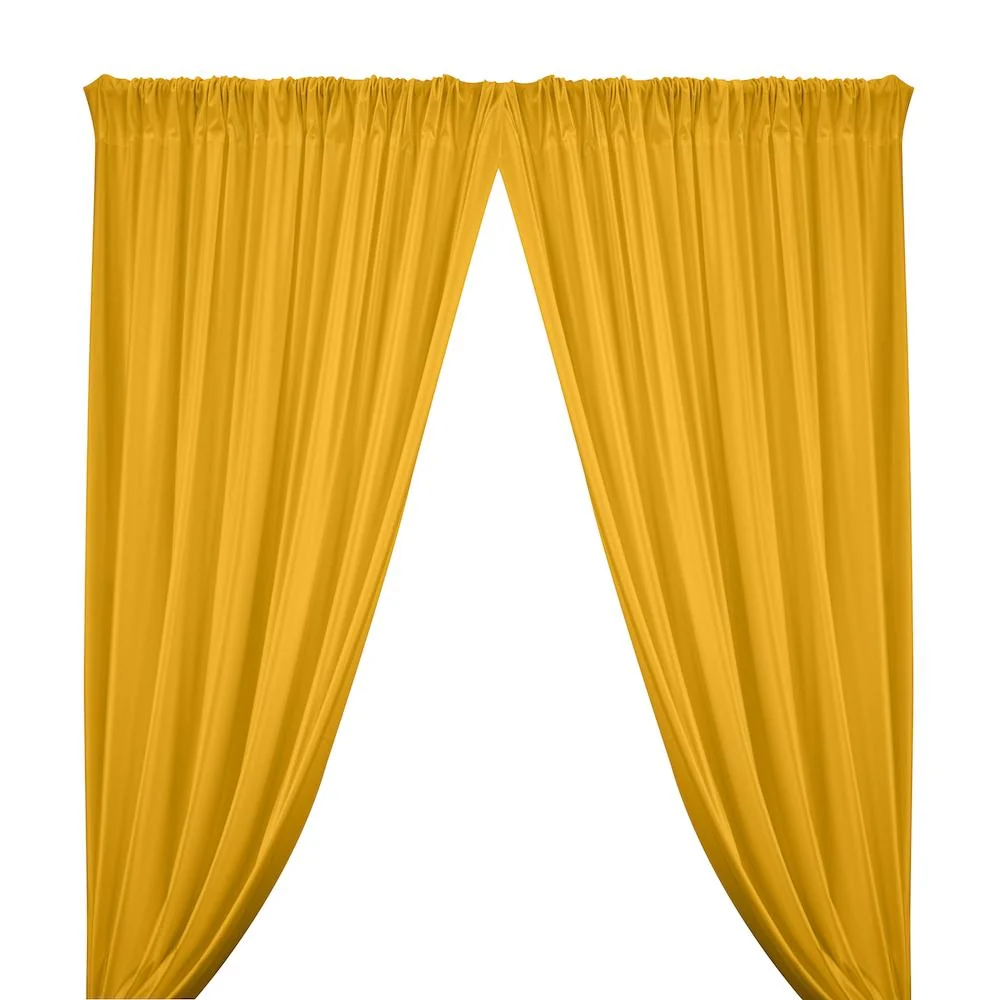 Shiny Milliskin Rod Pocket Curtains - Sunflower