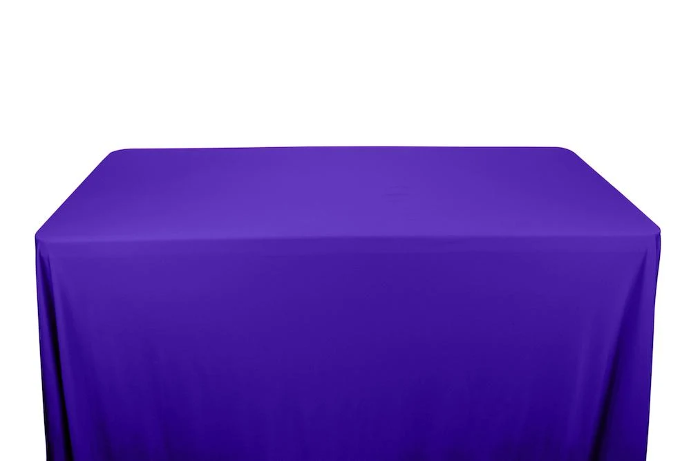 Shiny Milliskin Tricot Banquet Rectangular Table Covers - 6 Feet - Image 24