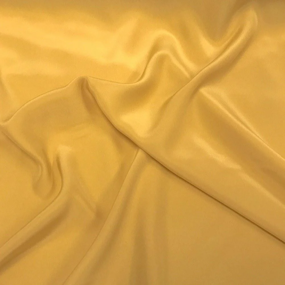 Silk Charmeuse Rod Pocket Curtains - Gold - Image 3