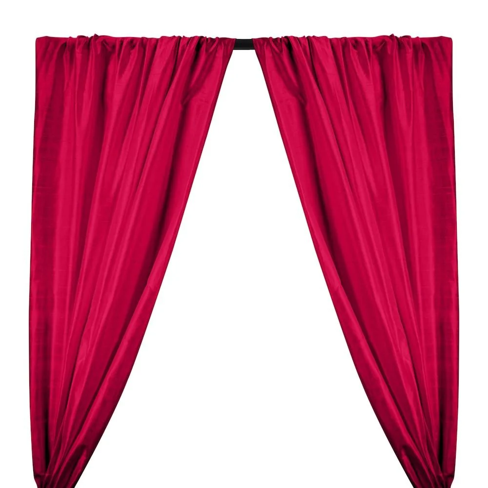Silk Dupioni (54 Inch) Rod Pocket Curtains - Fuchsia