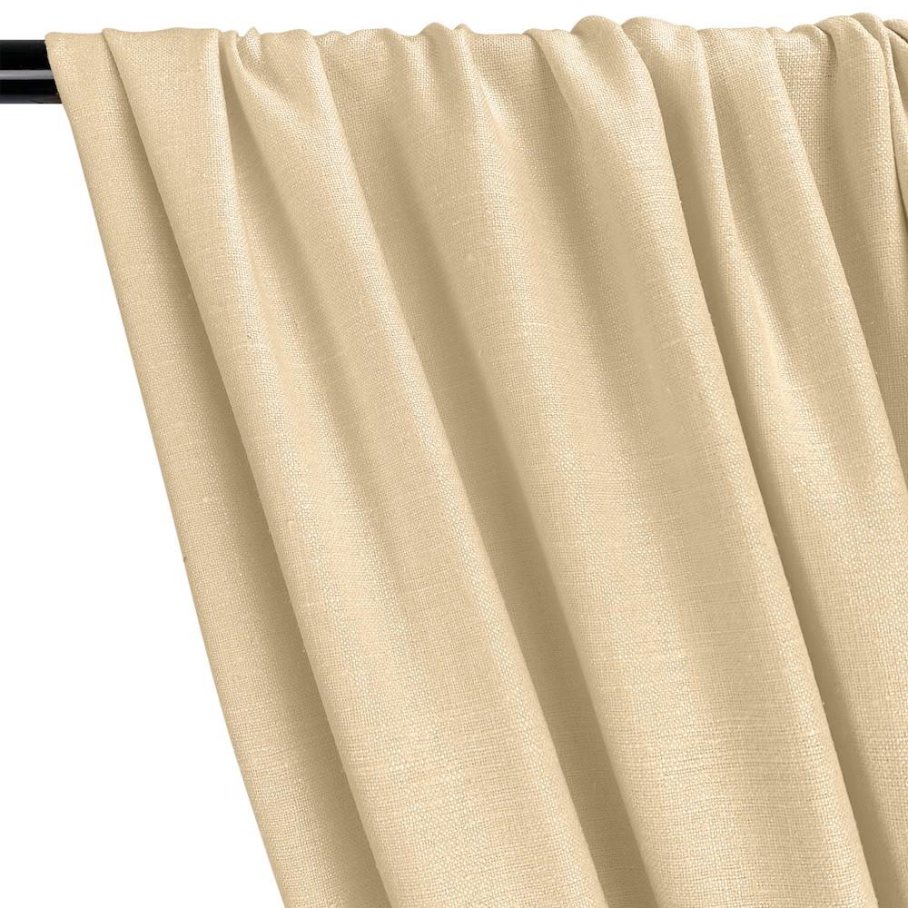 Silk Linen Matka Rod Pocket Curtains -  Beige - Image 2