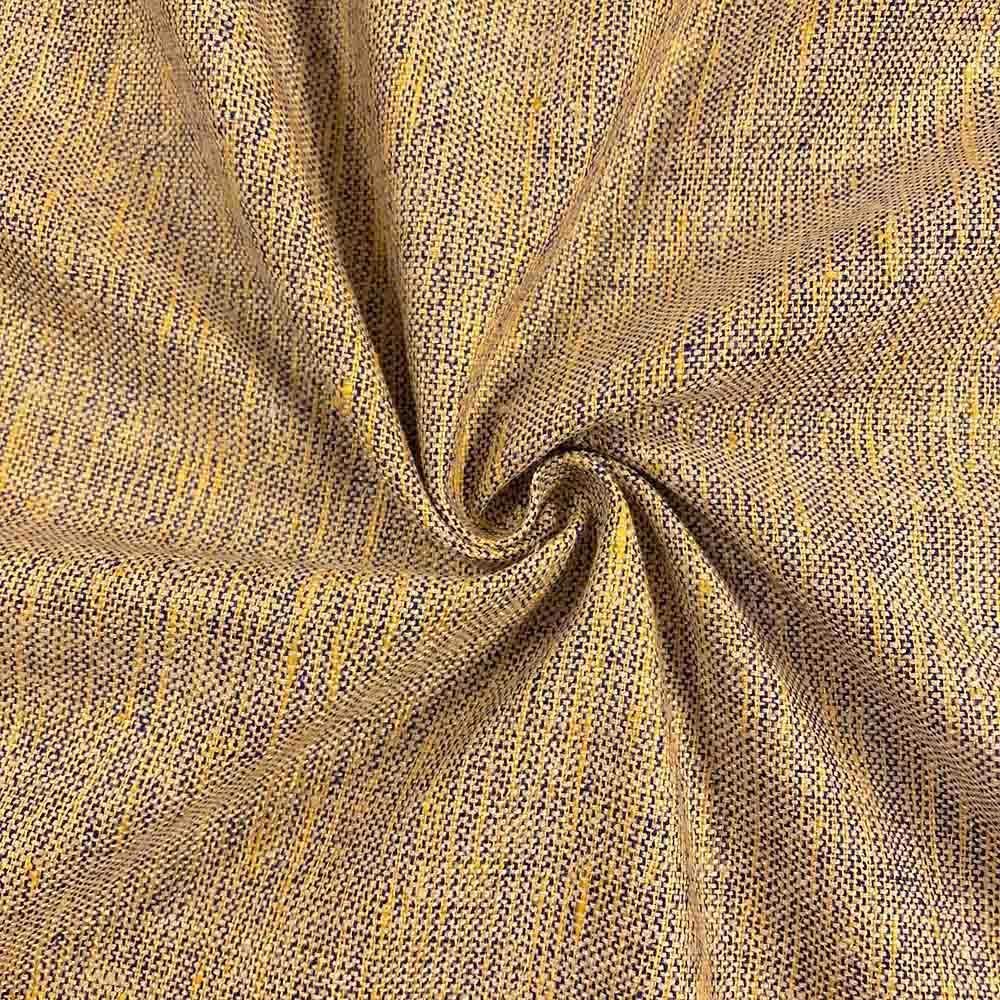 Silk Linen Matka Rod Pocket Curtains -  Champagne 2-Tone - Image 3