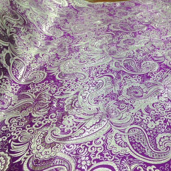 Silver Paisley Metallic Brocade - Image 33