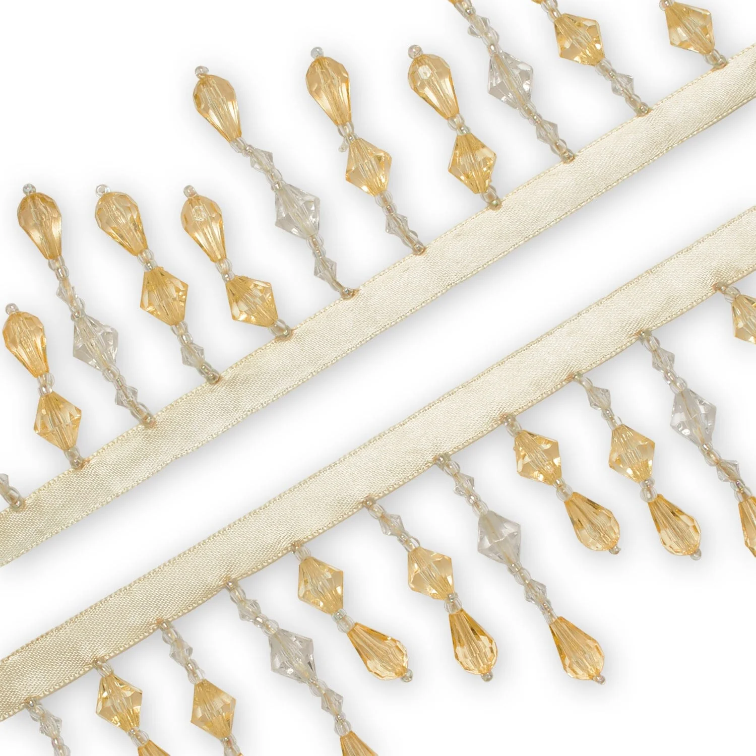 Small Teardrop Beaded Rhinestone Tassel Fringe Trim - Image 15