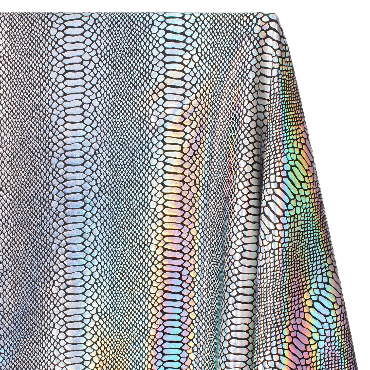 Snake Scale Hologram Tricot Foil Fabric - Image 33