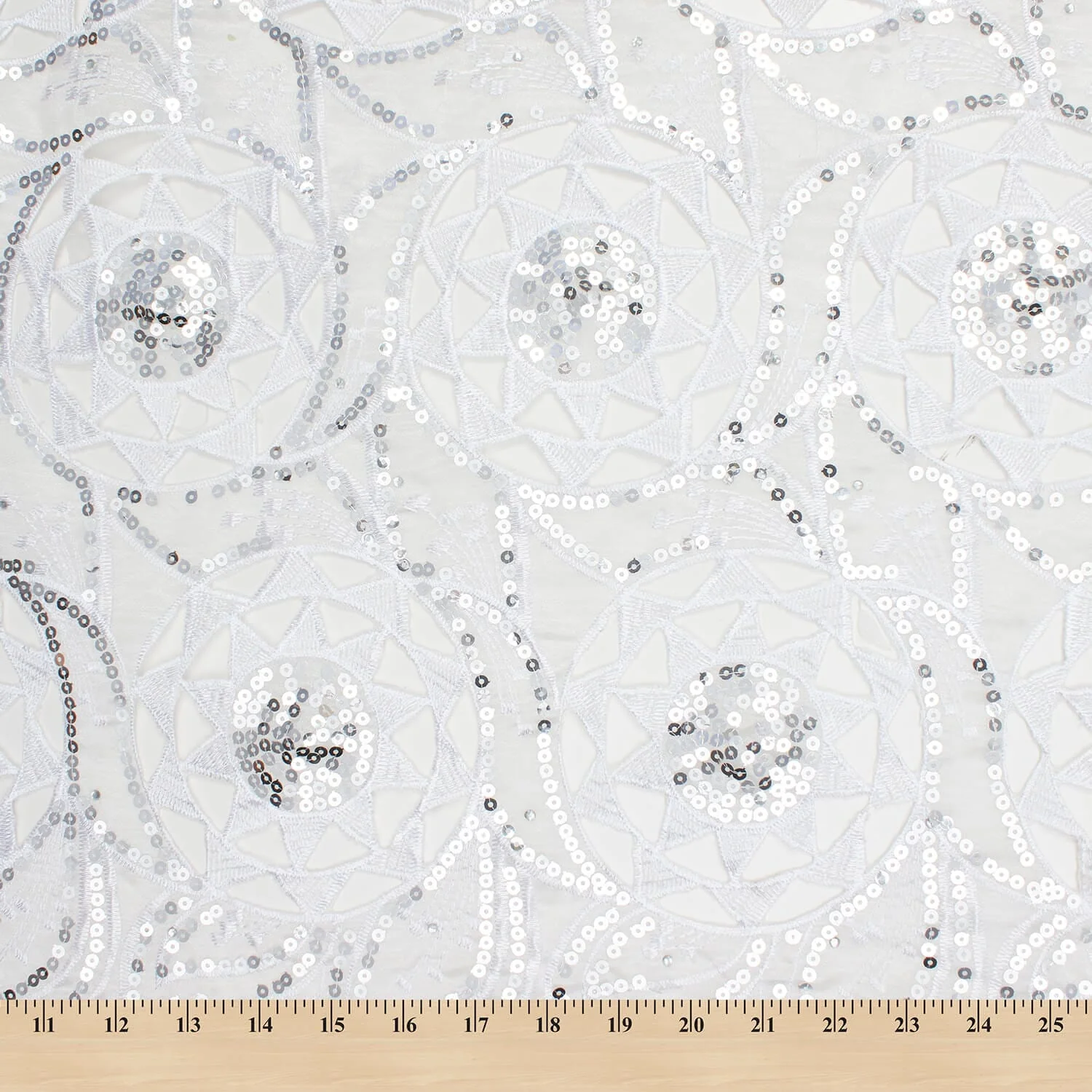 Solar Sequins On Organza Lace - Image 4