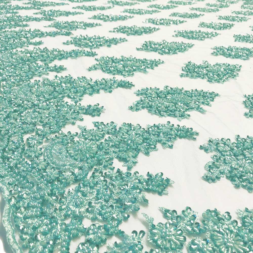 Spruce Bridal Lace Beaded Fabric - Image 39