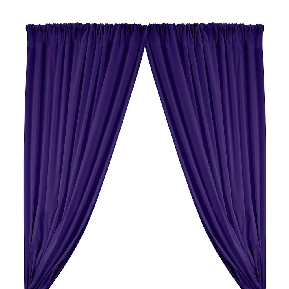 Stretch Broadcloth Rod Pocket Curtains - Purple