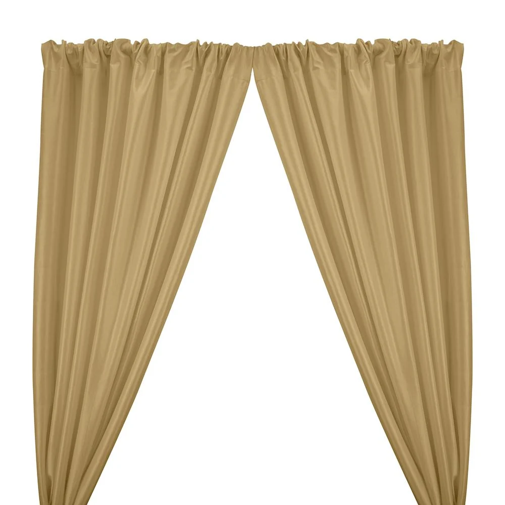 Stretch Taffeta Rod Pocket Curtains - Champagne