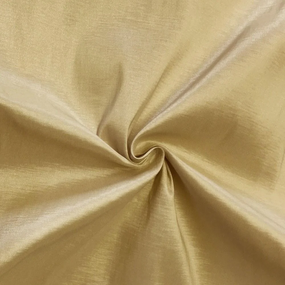 Stretch Taffeta Rod Pocket Curtains - Champagne - Image 3