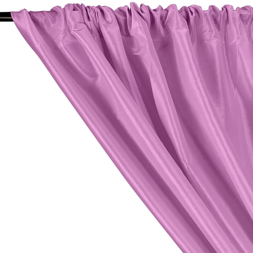 Stretch Taffeta Rod Pocket Curtains - Orchid - Image 2