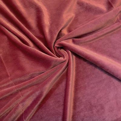 Stretch Velvet Rod Pocket Curtains - Dusty Rose - Image 3