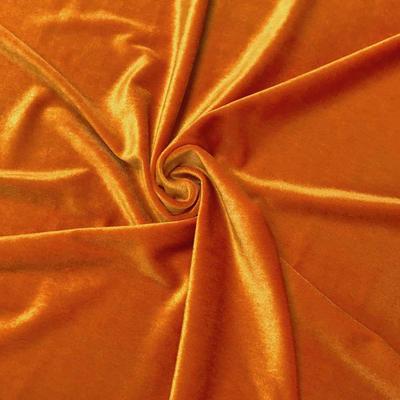 Stretch Velvet Rod Pocket Curtains - Orange - Image 3